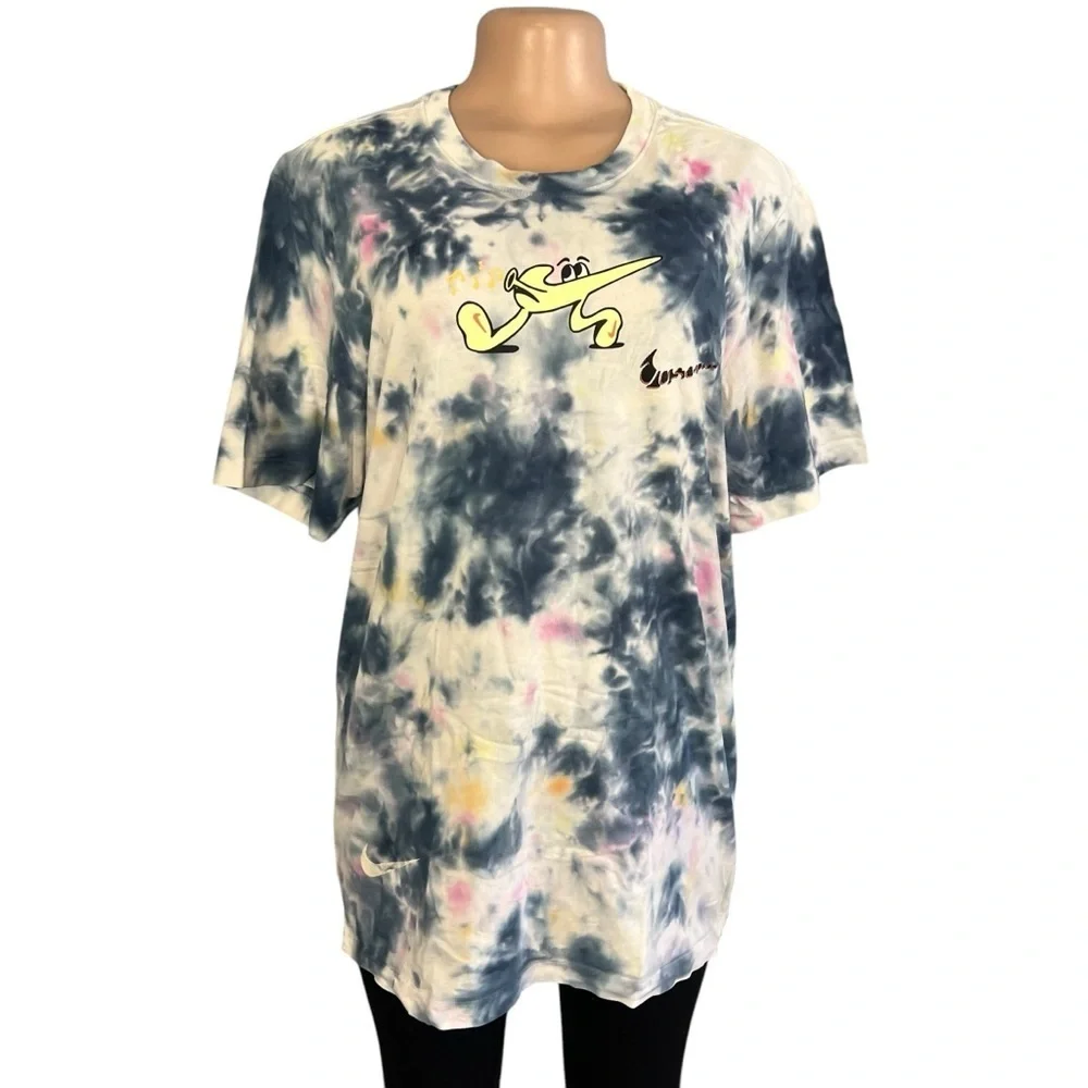 Nike Festival Graphic Blue Tie Dye T-Shirt - Picture 3 of 10